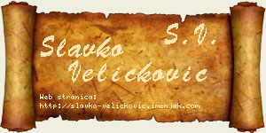Slavko Veličković vizit kartica
